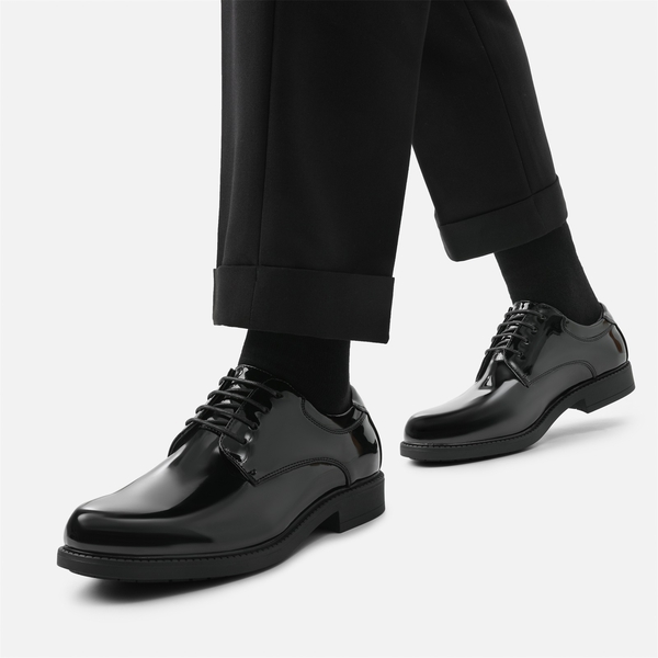 Men's Formal Synthetic Leather Dress Shoes - BLACK PAT - 1